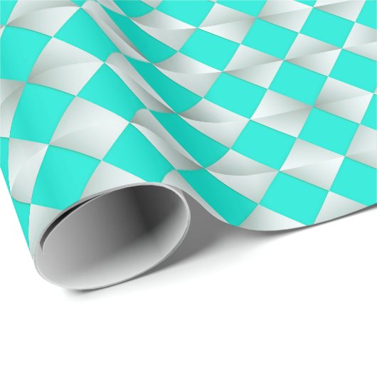 Satin Diamonds uit het midden van de eeuw - zilver Cadeaupapier (Rol Hoek)