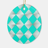 Satin Diamonds uit het midden van de eeuw - zilver Keramisch Ornament (Links)