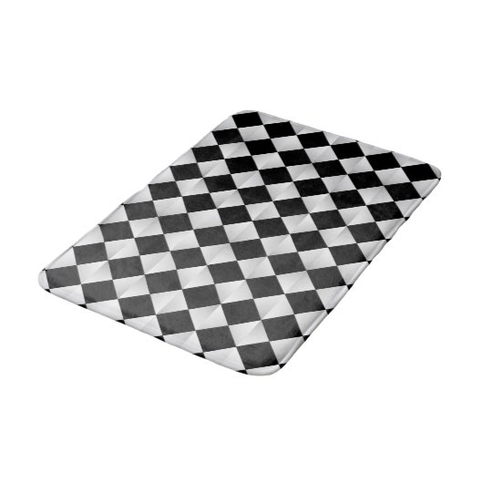 Satin Diamonds uit het midden van de eeuw - zwart- Badmat (Gekanteld)