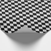 Satin Diamonds uit het midden van de eeuw - zwart- Cadeaupapier (Hoek)