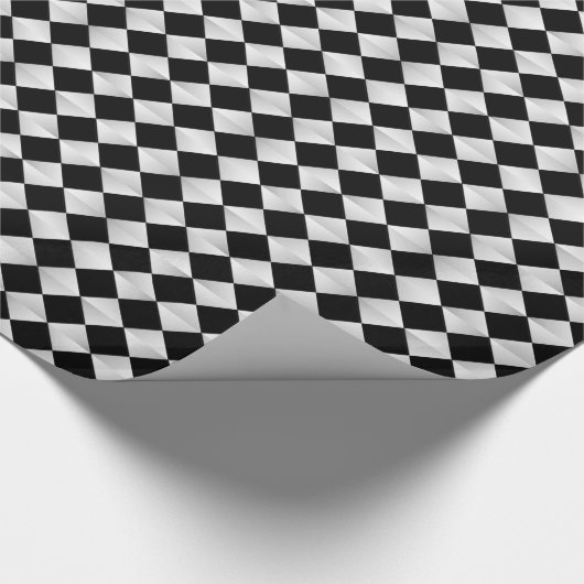 Satin Diamonds uit het midden van de eeuw - zwart- Cadeaupapier (Hoek)