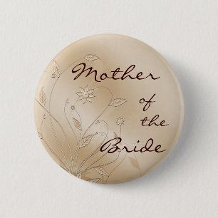 Satin Elegance Moeder van de Bride Ronde Button 5,7 Cm