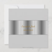 Satin en sterren blauw Joodse bruiloft Kaart (Achterkant)