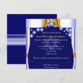 Satin en sterren kraaien joodse bruiloft kaart (Voorkant / Achterkant)