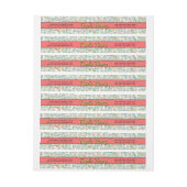 Satin Floral Pastel Wrap rond het etiket op honing (Vel)