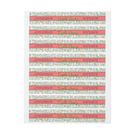 Satin Floral Pastel Wrap rond het etiket op honing