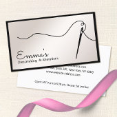 Satin Gold Seedle Needle Thread Seamstress Busi Visitekaartje