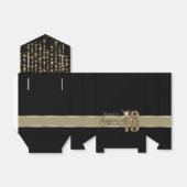 Satin Jewel Sweet Sixteen Black Gold ID260 Bedankdoosjes (Uitgevouwen)