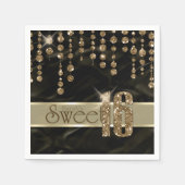 Satin Jewel Sweet Sixteen Black Gold ID260 Servet (Voorkant)
