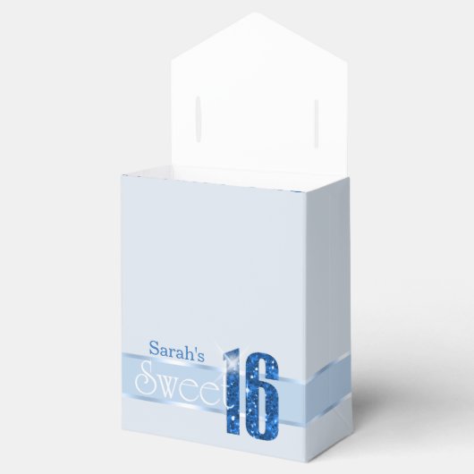 Satin Jewel Sweet Sixteen Blue ID260 Bedankdoosjes (Geopend)