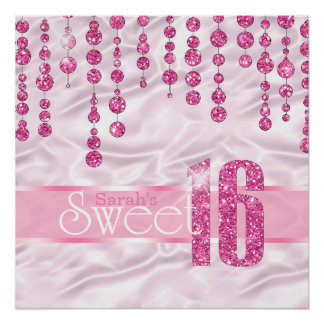Satin Jewel Sweet Sixteen Roze ID260 Perfect Poster