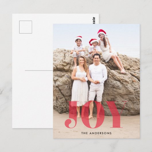 Satin Joy kerstfoto briefkaart (Voorkant / Achterkant)