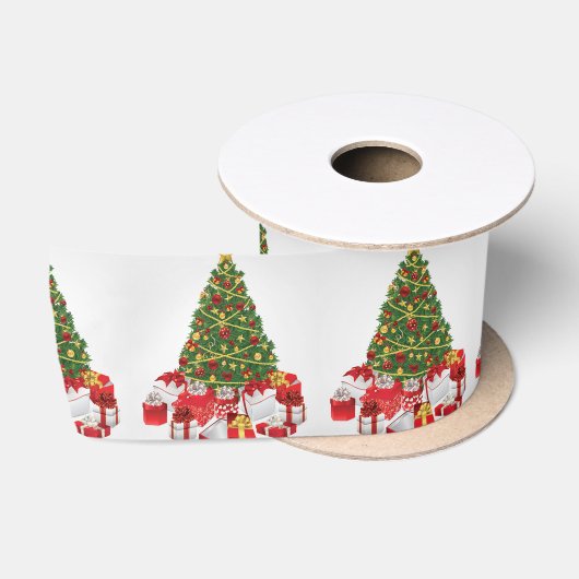 Satin linten/Kerstboom Satijnen Lint (Spoel)