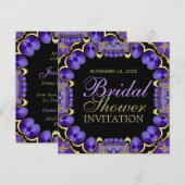 Satin Love Goud Paarse Vrijgezellenfeest Kaart (Voorkant / Achterkant)