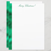Satin Metallic Briefpapier met prettige kerst (Voorkant / Achterkant)