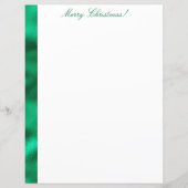 Satin Metallic Briefpapier met prettige kerst (Voorkant)