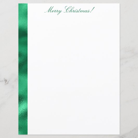 Satin Metallic Briefpapier met prettige kerst (Voorkant)
