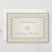 Satin Parel 30-jarig huwelijksjubileum 5x7 uitnodi Kaart (Voorkant)