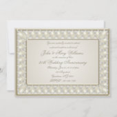 Satin Parel 30ste Huwelijksjubileum 5x7 Uitnodigin Kaart (Achterkant)