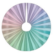 Satin Pastel Rainbow Pattern Tree Skirt Kerstboom Rok (Voorkant)