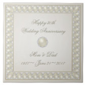 Satin Pearl 30th Wedding Jubileum Tegel Tegeltje (Voorkant)