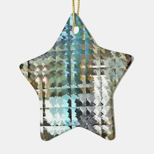 Satin Quilt Keramisch Ornament (Links)