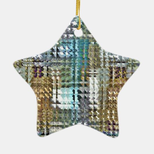 Satin Quilt Keramisch Ornament (Achterkant)