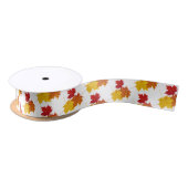 Satin Ribbon-Autumn Leaves Satijnen Lint (Spoel)