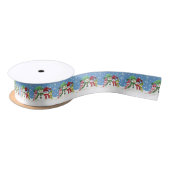 Satin ribbon, familie Snowmen Satijnen Lint (Spoel)