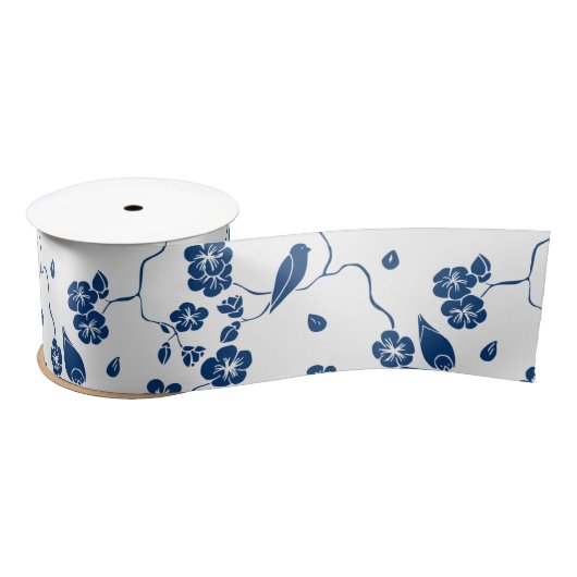Satin Ribbon: hedendaagse vogels en flora Satijnen Lint (Spoel)