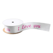 Satin Ribbon "Ik hou van je" Satijnen Lint (Spoel)