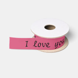 Satin Ribbon "Ik hou van je" Satijnen Lint
