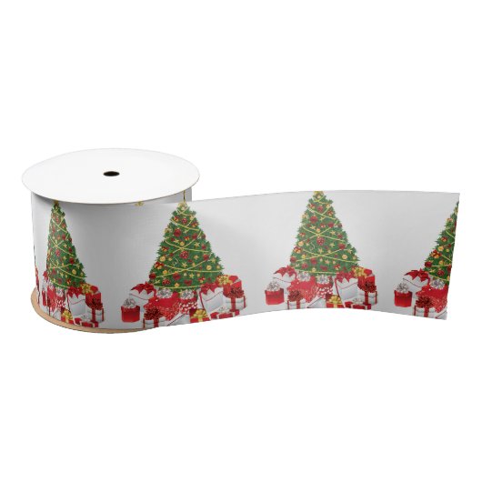 Satin Ribbon/kerstboom Satijnen Lint (Spoel)
