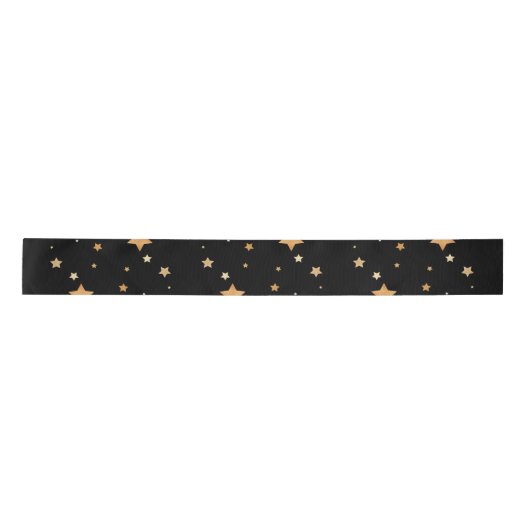 Satin ribbon met gouden sterren satijnen lint (Voorkant)