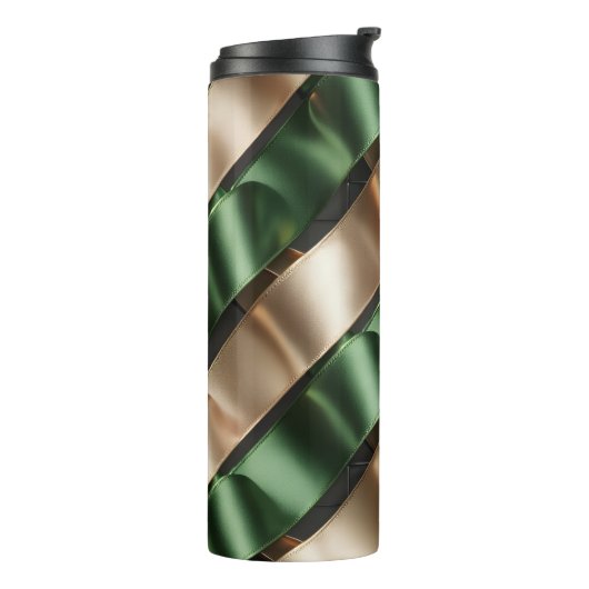 Satin Ribbon Pattern – Elegant Soft Fabric Loop  Thermosbeker (Gedraaid links)