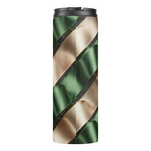 Satin Ribbon Pattern – Elegant Soft Fabric Loop  Thermosbeker (Achterkant)