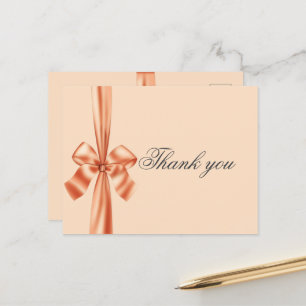 Satin Ribbon Peach Weddenschap Briefkaart