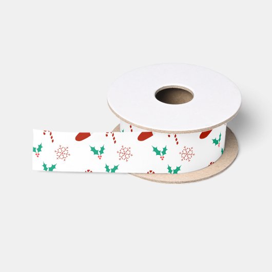 Satin Ribbon, prettig kerstfeest Satijnen Lint (Spoel)