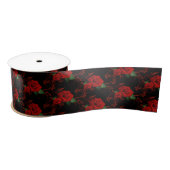 Satin Ribbon-Red Roses Satijnen Lint (Spoel)