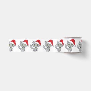 Satin Ribbon/Santa Kat Satijnen Lint