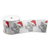 Satin Ribbon/Santa Kat Satijnen Lint (Spoel)