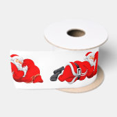 Satin Ribbon/Slapende Santa Satijnen Lint (Spoel)