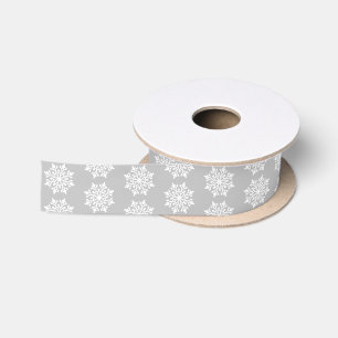 Satin Ribbon-Snowflakes Satijnen Lint
