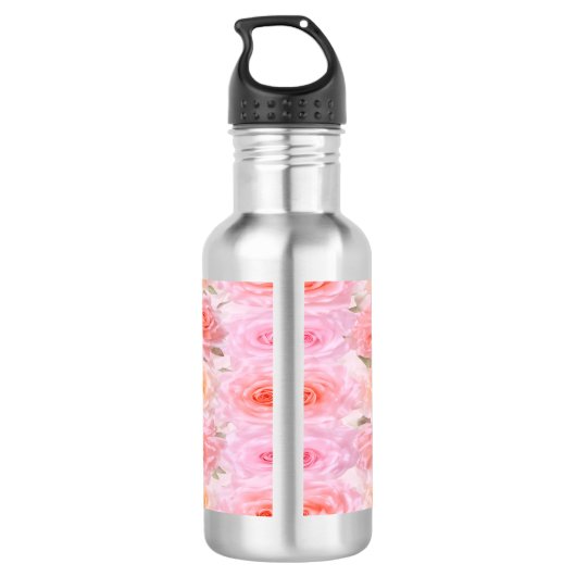 Satin Roses Personalized Water Bottle Waterfles (Achterkant)