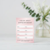 Satin roze logo Verticale afsprakenkaart Afsprakenkaartje (Staand voorkant)
