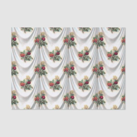 Satin rozen tissue papier (Voorkant)