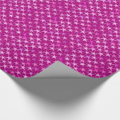 Satin Stars, Shades of Pastel Pink on Fuchsia Cadeaupapier (Hoek)