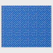 Satin sterren, bleek blauw op kobalt cadeaupapier (Vlak)