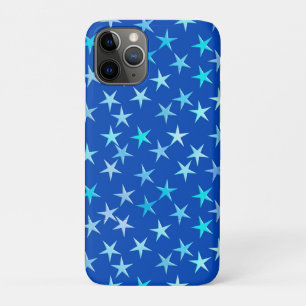 Satin sterren, bleek blauw op kobalt iPhone 11 pro hoesje