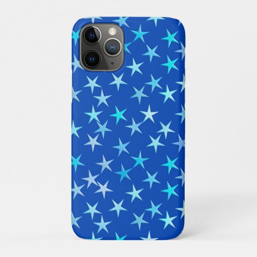 Satin sterren, bleek blauw op kobalt Case-Mate iPhone case (Achterkant)